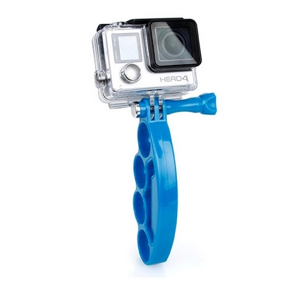 tmc knuckles fingers grip with thumb screw blue for gopro hero 4 / 3+ / 3 / 2 - 
