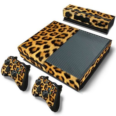 set adesivi pattern series decals skin vinyl leopardo per console xbox one