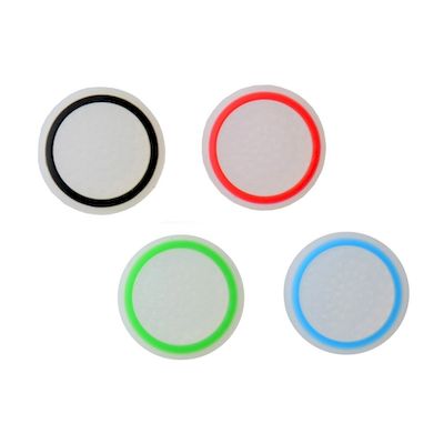 set grip gommini stick analogico bianco/color controller ps4-ps3-xbox one-360
