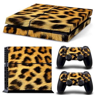 set adesivi pattern series decals skin vinyl leopardo per console ps4