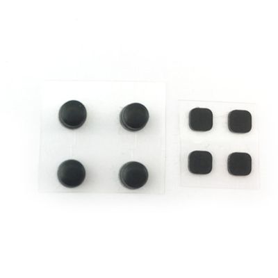 RUBBER NUBS SCREW COVERS SET REPLACEMENT PARTS FOR NEW 3DS XL SILVER-BLACK - NET