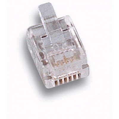 PLUG FOR PHONE CABLE RJ12 6 PIN 10 PCS - INTRACOM