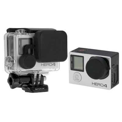PROTECTIVE CAMERA LENS CAP + HOUSING CASE COVER SET FOR GOPRO HERO 4/3+/3 - NETW