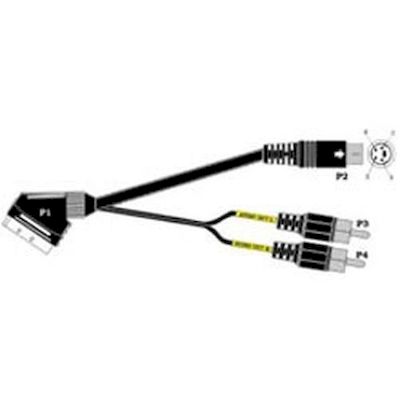 CAVO VIDEO SCARTM + MDIN4M + 2 RCA AUDIO OUT 1.5MT - MATSUYAMA