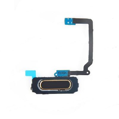 REPLACEMENT HOME BUTTON FLEX BLACK/GOLD FOR SAMSUNG GALAXY S5 G900 G800 - NETWOR