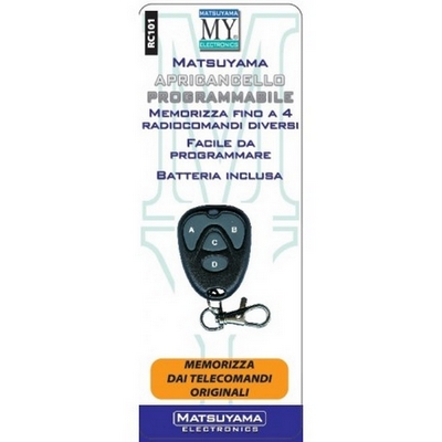 PROGRAMMABLE DOOR OPENS REMOTE CONTROL 4 BUTTONS 433MHZ RC101 - MATSUYAMA